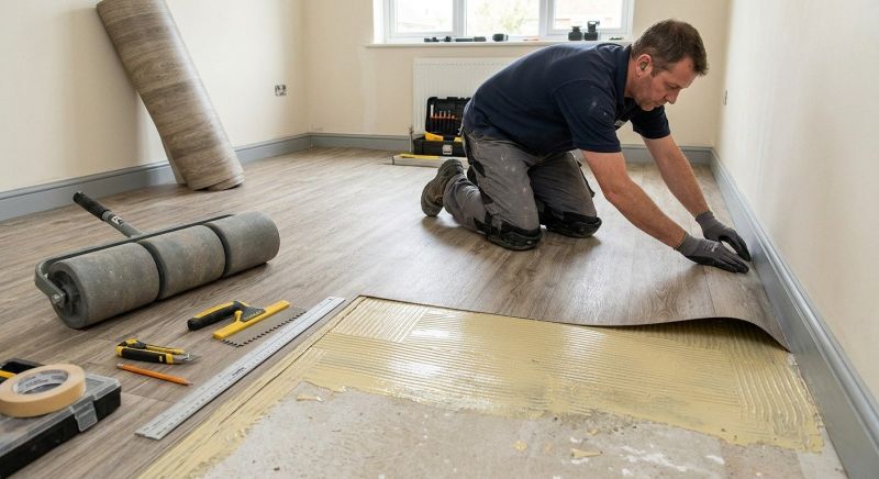 Sheet Linoleum Installation in Bowie, MD